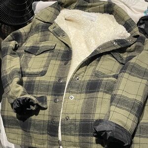 Lucky Brand Cream Sherpa Jacket